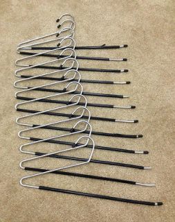 Pants Hangers Slack Hangers Set of 12, Open Ended Metal Non Slip 