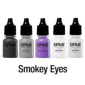 Dinair Airbrush Makeup Smokey Eyes Collection   5 .25oz. Bottles NEW