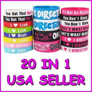   ONE DIRECTION 1D BRACELET SILICONE WRISTBAND US FAST SHIPPING ZZ02