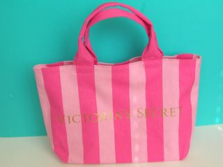 Victorias Secret Pink Striped Travel Beach diaper Tote shopper Bag