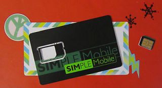 Simple Mobile Micro SIM KIT for i Phone 4S i Pad HTC One X Samsung 