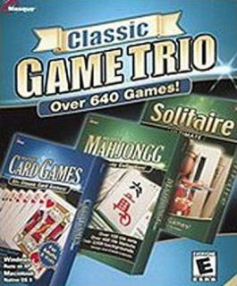 masque classic game trio with 640 games mahjong solitaire card