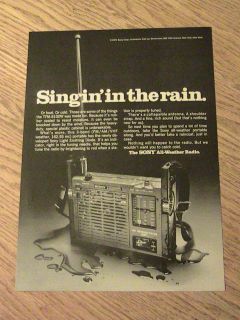 1971 TFM 8100W SONY ADVERTISEMENT ALL WEATHER RADIO AD FM AM VHF 