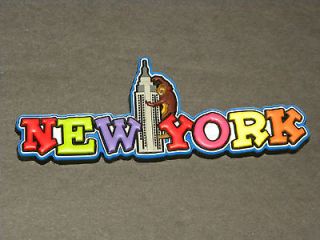 NEW SOUVENIR NEW YORK NYC EMPIRE STATE/ KING KONG 3D RUBBER JUMBO 