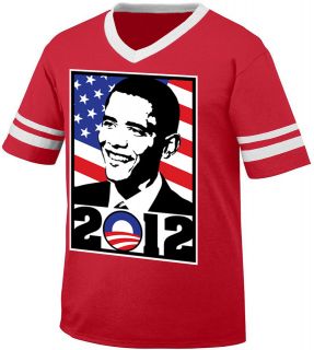 Barack Obama American Flag USA 2012 Presidential Election V Neck 