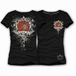 Katydid Collection Basketball Mom Rhinestone Shirts Black