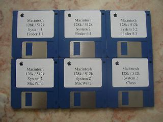   128K 512k System 1, 2, 3 Disks Write Paint Chess, Apple Boot 1984 Plus