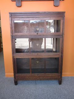 Mission Arts & Crafts 3 Stack Barrister Bookcase c1920s by Macey