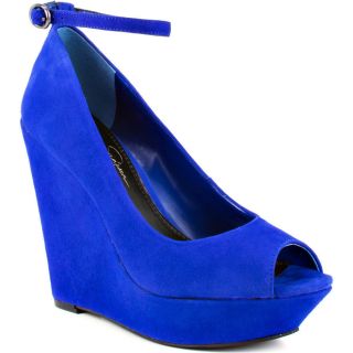 jessica simpson stacy blue suede wedge nib more options us