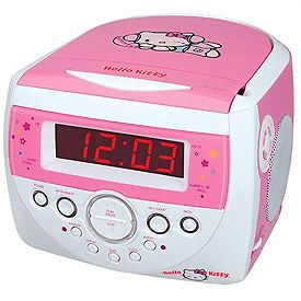 Hello Kitty KT2053 AM/FM Stereo Alarm Clock Radio FULLY PROGRAMABLE 