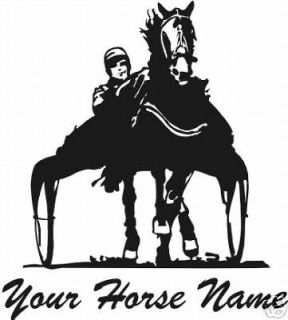 harness racing race horse track trotter custom decal 
