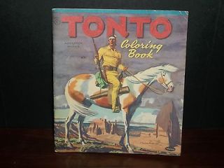 vintage 1957 tonto from the lone ranger coloring book time