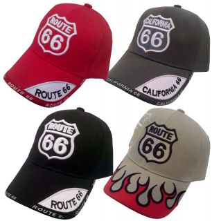 Route 66 Mother Road Historic Highway Sign America Hat Cap