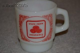 Vtg State Farm Insurance, Anchor Hocking, Promo Advertising Coffee Mug 