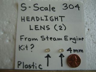 SCALE STEAM ENGINE KIT HEADLIGHT LENSES (2) NEW DIAMETER 4 mm 