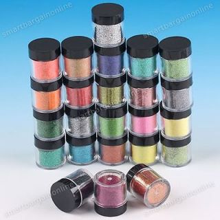 Pick 12/24 Color Mixed Jumbo Size Metal Shiny Glitter Nail Art Acrylic 