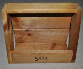 OLD STYLE TIMBER SPICE RACK HOLDS AT LEAST THREE GRINDERS FROM SAXA