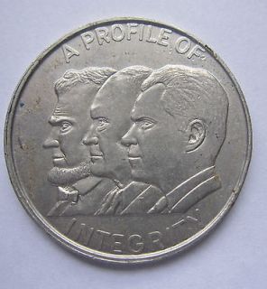 Newly listed Nixon   Profile In Integrity Political Coin   Lincoln 