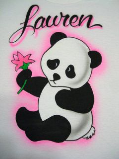 Airbrushed Panda Bear Personalized w/ Your Name size S M L XL 2X 
