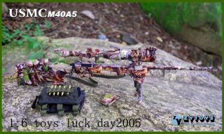 ZY TOYS USMC M40A5 Sniper Rifle Set Camouflage Ver. 1/6 Fit 12 Action 