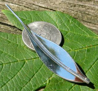 sterling silver stylized leaf pin signed jewelart 