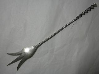 Sterling Silver Lemon Fork ,Whiting ,twisted patern,c 1900