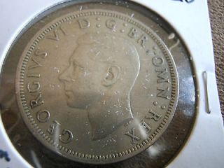 1948 Southern Rhodesia Half Crown Coin 