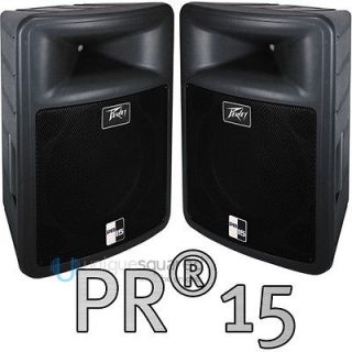 Newly listed 2 Peavey PR15 PR 15 Portable Passive PA Speakers