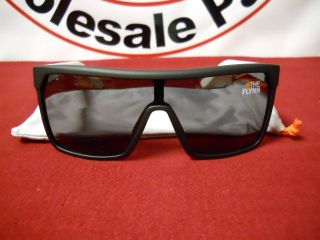 SPY Optic Sunglasses   FLYNN Matte Ebony & Ivory W/ Grey Lens NEW 