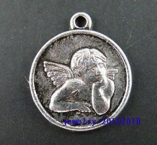 6pcs tibetan silver angell boy coin pendants 23x19x2mm from china