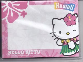 sanrio hello kitty sticky notes hawaii pink hula time left