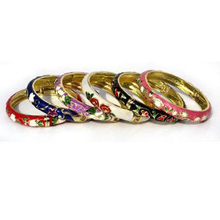   12pcs popular cloisonne pretty fine jewelry bangle bracelet NEW