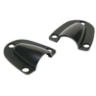 Pack of 2 Small Black Plastic Clam Shell Ventilators / Wire Covers for 