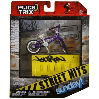 Flick Trix Street Hits Sunday! Finger Bike with Barrier Obstacle