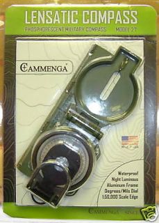CAMMENGA LENSATIC COMPASS ARMY MILITARY MODEL 27 27CS CAMPING HUNTING 