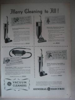 1947 general electric vacuum cleaners ad print time left $