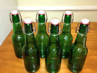 GROLSCH BEER SWING TOP BOTTLES (6) GLASS HOME BREW  GREAT DEAL PRICE 
