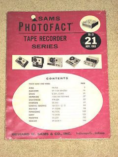 Newly listed SAMS TR 21 NOV 1965, TAPE RECORDER SERIES; AIWA CLARICON 