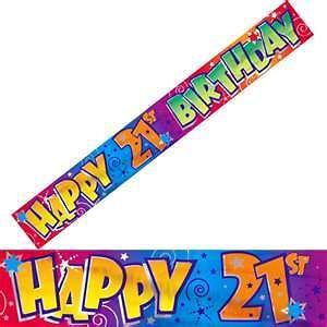 happy 21st birthday foil banner time left $ 5 25 buy it now free 
