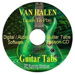 van halen guitar tabs lesson software cd 99 songs  12 95 