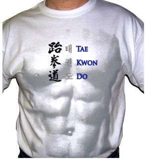 TAE KWON DO Six Pack ABS Muscle Body Builder Karate T Shirt AWESOME 