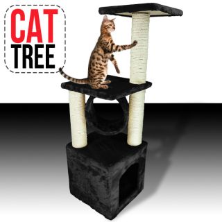 New Cat Tree 36 Level Condo Furniture Scratching Post Pet House Black 