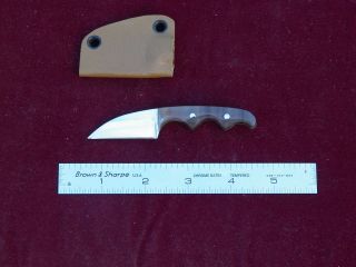 Interesting Custom Ring Handled Neck Knife by P Letourneau, New from 