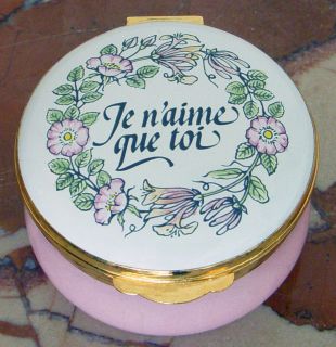 Vintage Crummles Trinket Box Perfect Condition I Love Only You FREE 