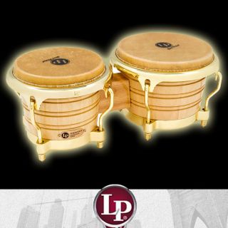 Latin Percussion LP201A 3 Generation III Wood Bongos   Siam Oak Shells