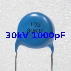   1000pF High Voltage Ceramic Disc Capacitor, HV tesla coil ham 102 1nF