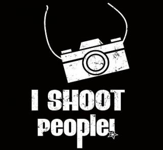 351 I SHOOT PEOPLE funny canon nikon camera gun shades humor cool hip 