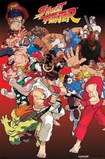 street fighter poster xbox ps2 video game cartoon print time