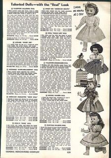 1956 57 AD Ideal Magic Lips Pigtail Ponytail Walker Dolls Raggedy Ann 