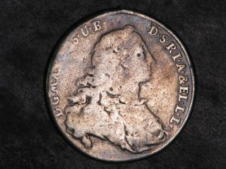 germany bavari a 1753 1 2 thaler silver # x930